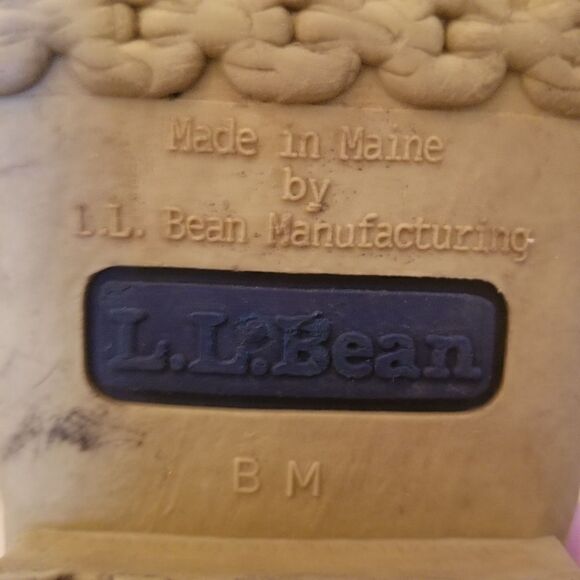 L.L.Bean Original 8" Bean Boots in Tan Navy Waterproof Winter Snow Duck Boots - Picture 9 of 12